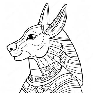 Anubis Med Hieroglyfer Fargeleggingsark 69584-57346