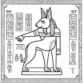 Anubis Med Hieroglyfer Fargeleggingsark 69584-57347