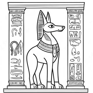 Anubis Med Hieroglyfer Fargeleggingsark 69584-57348