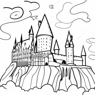 Hogwarts Slott Magisk Fargeleggingsark 69754-57455