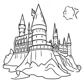 Hogwarts Slott Magisk Fargeleggingsark 69754-57456