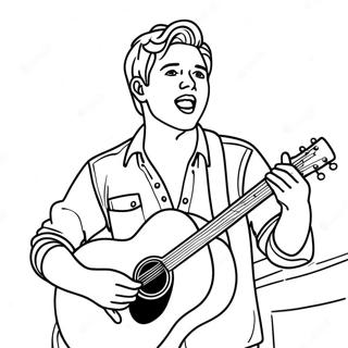 Niall Horan Synger Pa Scene Fargeleggingsark 69974-57864