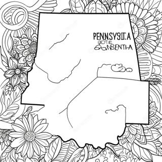 Pennsylvania Statssilhuett Fargeleggingsark 70033-57909