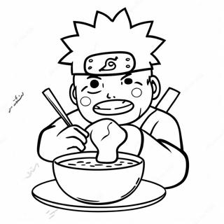 Naruto Spiser Ramen Fargeleggingsark