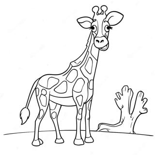 Melman Giraffen I Aksjon Fargeleggingsark 70864-58576