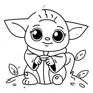 Baby Yoda Paskehare Fargeleggingsark 71723-59262