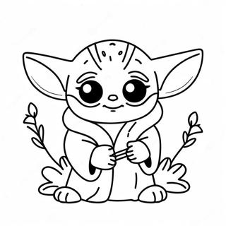 Baby Yoda Paskehare Fargeleggingsark 71723-59263