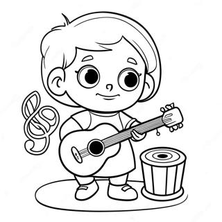 Juni Fra Little Einsteins Som Leker Med Musikkinstrumenter Fargeleggingsark 72835-60139