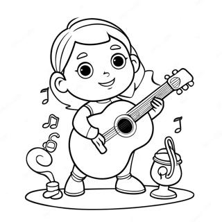 Juni Fra Little Einsteins Som Leker Med Musikkinstrumenter Fargeleggingsark 72835-60140