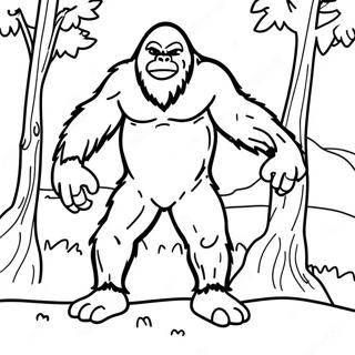 Snikende Sasquatch Fargeleggingsark