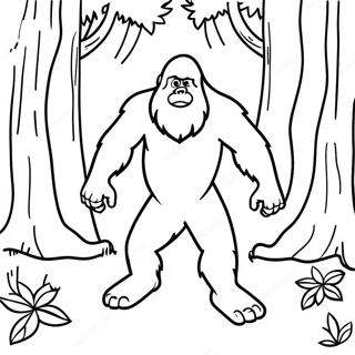 Snikende Sasquatch I Skogen Fargeleggingsark 73135-60382