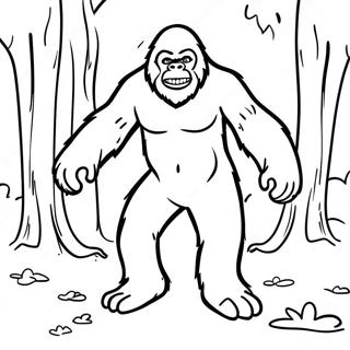 Snikende Sasquatch I Skogen Fargeleggingsark 73135-60383