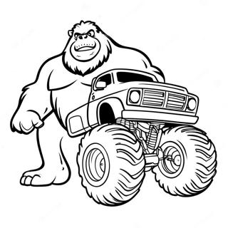 Bigfoot Monster Truck Fargeleggingsark 74035-61096