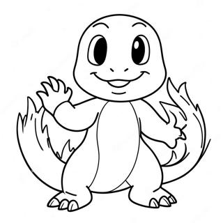 Charmander Som Utvikler Seg Til Charmeleon Fargeleggingsark 74296-61307