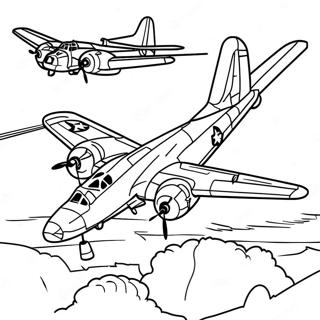 B 17 Bomber Fargeleggingsark 74395-61375