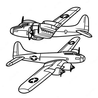 B 17 Bomber Fargeleggingsark 74395-61376