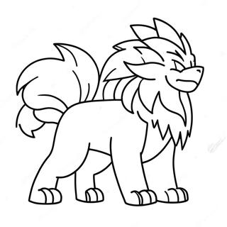 Arcanine I Aksjon Fargeleggingsark 74416-61390