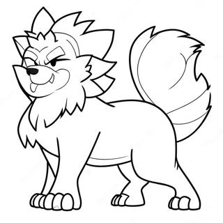 Arcanine I Aksjon Fargeleggingsark 74416-61391