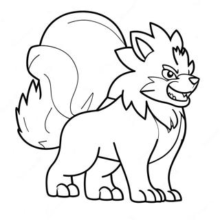 Arcanine I Aksjon Fargeleggingsark 74416-61392