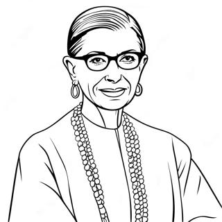 Ruth Bader Ginsburg Fargeleggingsark