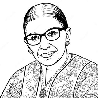 Ruth Bader Ginsburg Fargeleggingsark 74555-61499