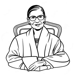 Ruth Bader Ginsburg I Kappe Fargeleggingsark 74556-61510