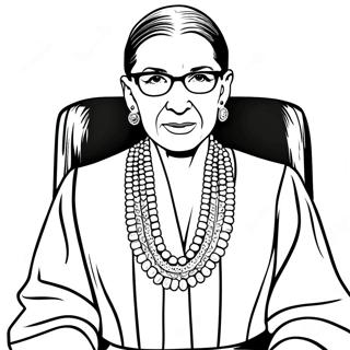 Ruth Bader Ginsburg I Kappe Fargeleggingsark 74556-61512