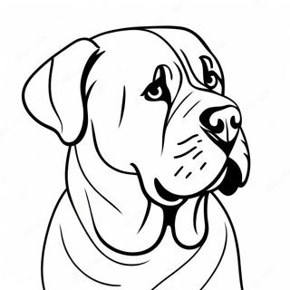 Engelsk Mastiff Fargeleggingsark