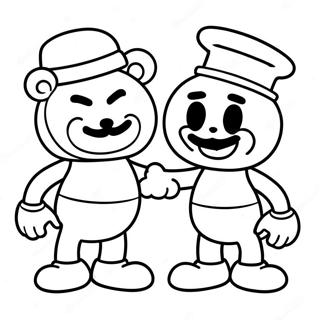 Cuphead Og Mugman Eventyr Fargeleggingsark 892-715