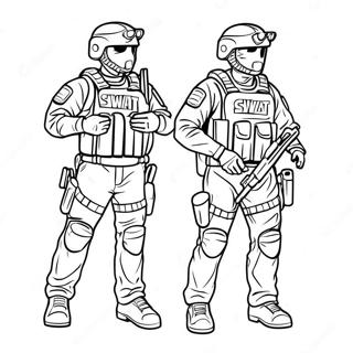 Swat Team Fargeleggingsark