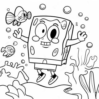 Spongebob Squarepants Underwater Adventure Fargeleggingsark 912-730