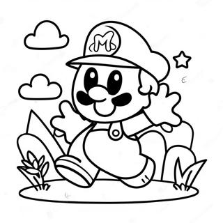 Gledelig Paper Mario Eventyr Fargeleggingsark 9367-7649