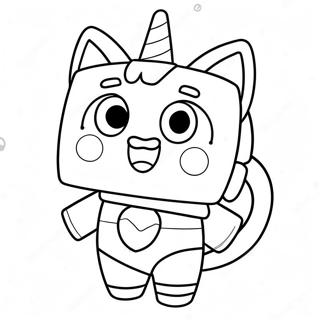 Glad Unikitty Med Regnbue Fargeleggingsark 9627-7854