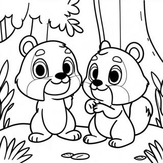 Chip Og Dale I Skogen Fargeleggingsark 9687-7902